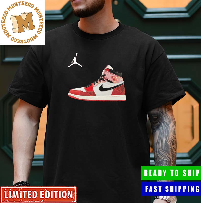 Air Jordan 1 High Across The Spider-Verse Edition May 20 Release Sneaker  Gift Unisex T-Shirt - Mugteeco