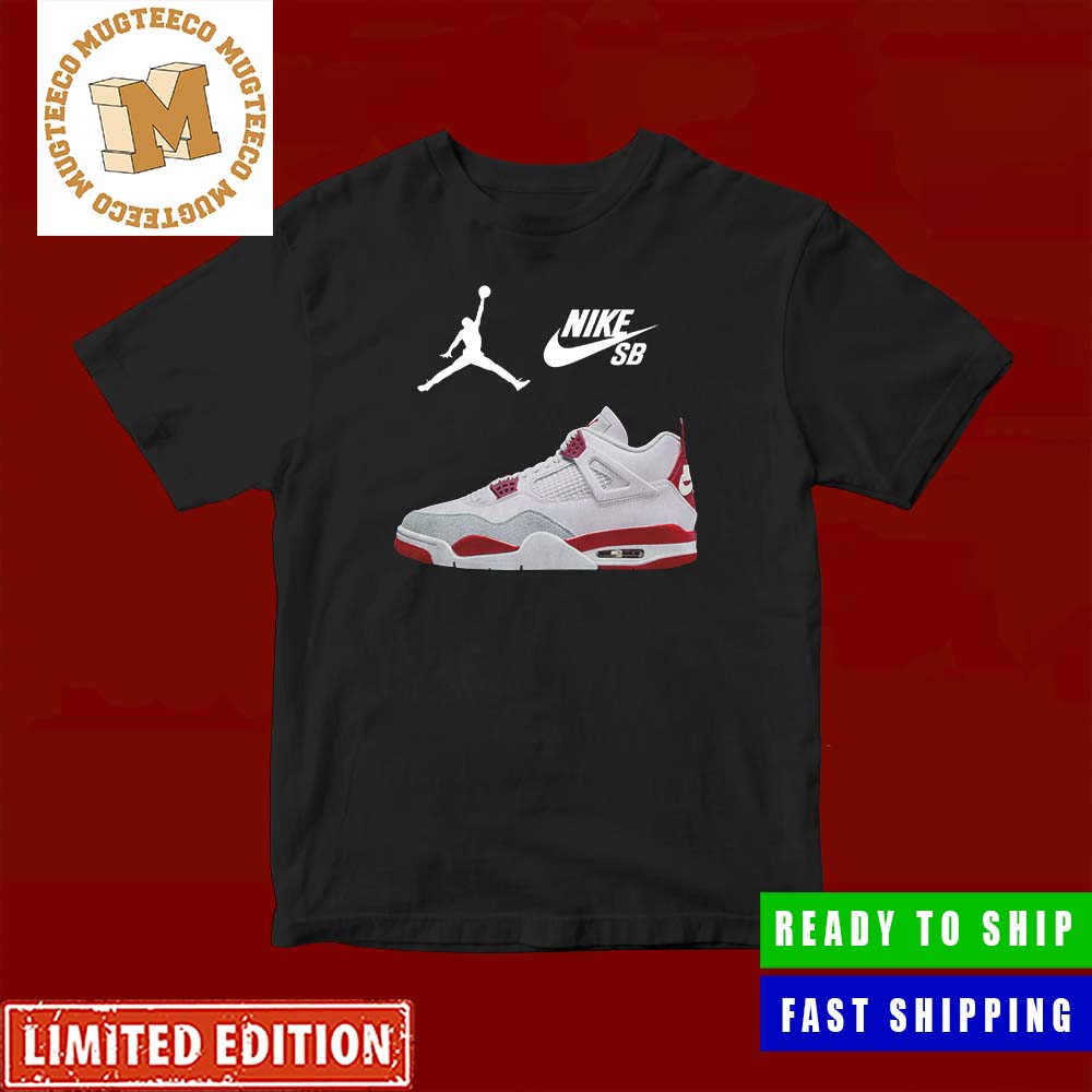 Air Jordan 4 X Nike SB Fire Red Concept Sneaker Head Classic T