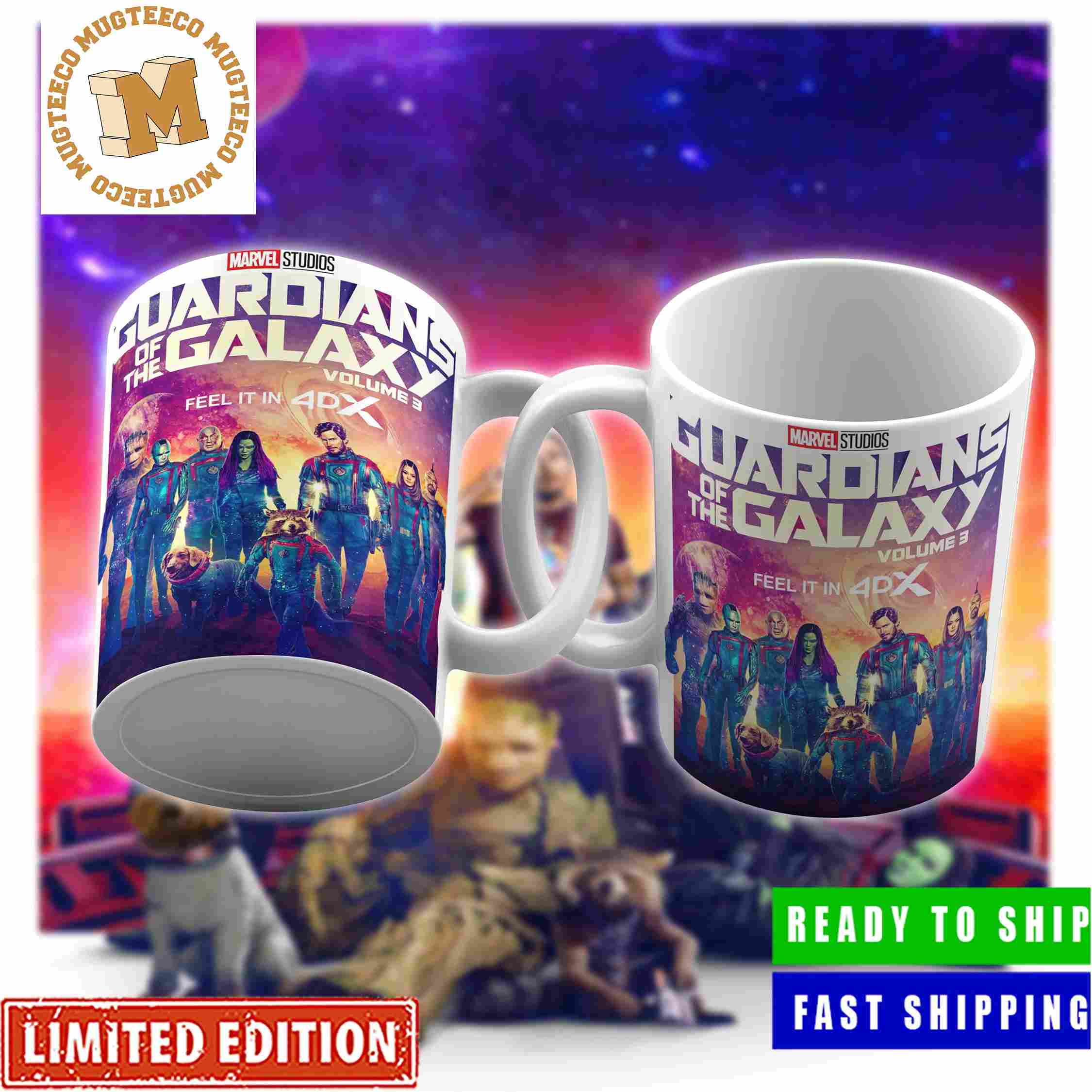 Marvel Studio Guardians Of The Galaxy Vol 3 Team Up Movie Poster Ceramic Mug  - Mugteeco