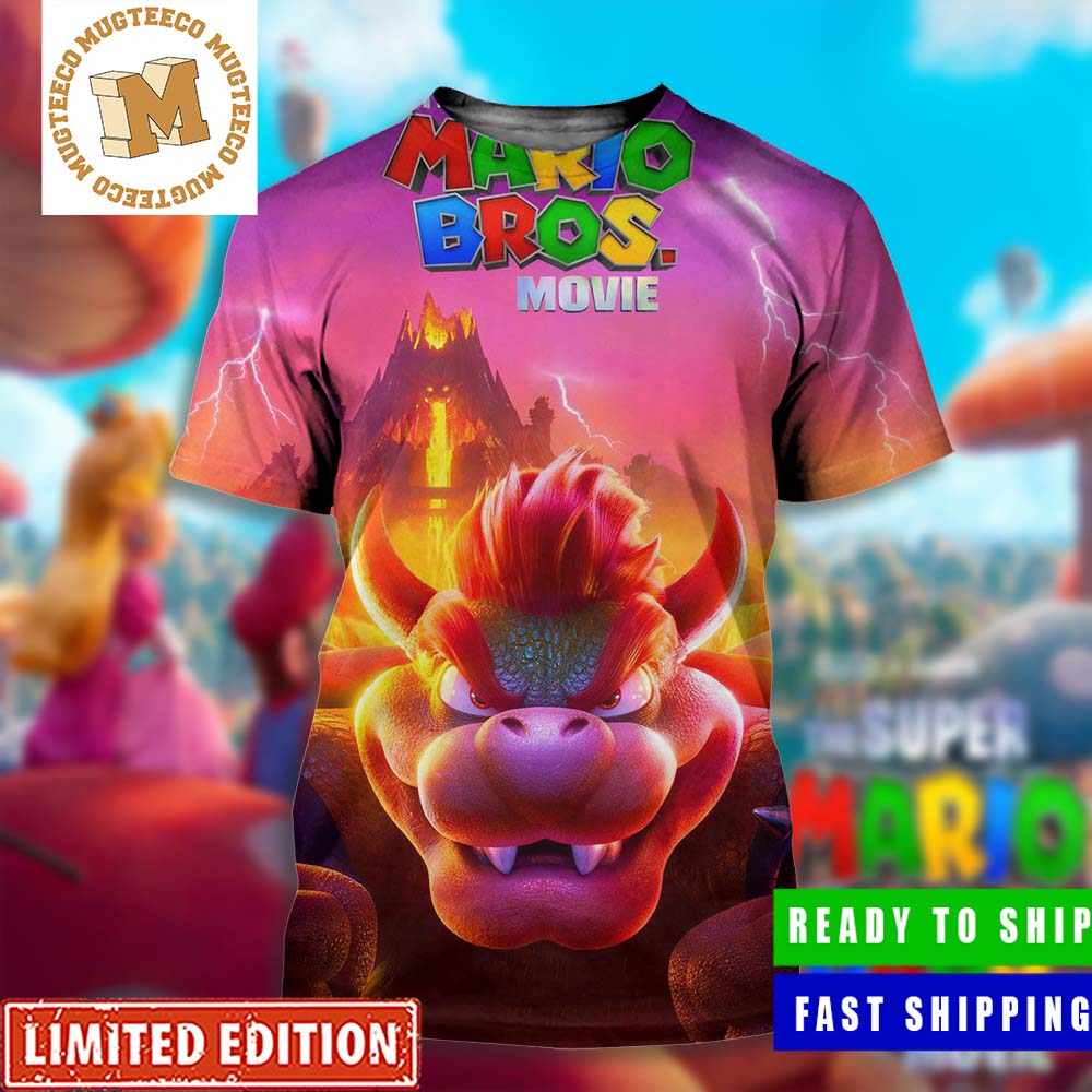 The Super Mario Bros Movie 2023 Bowser All Over Print Shirt - Mugteeco