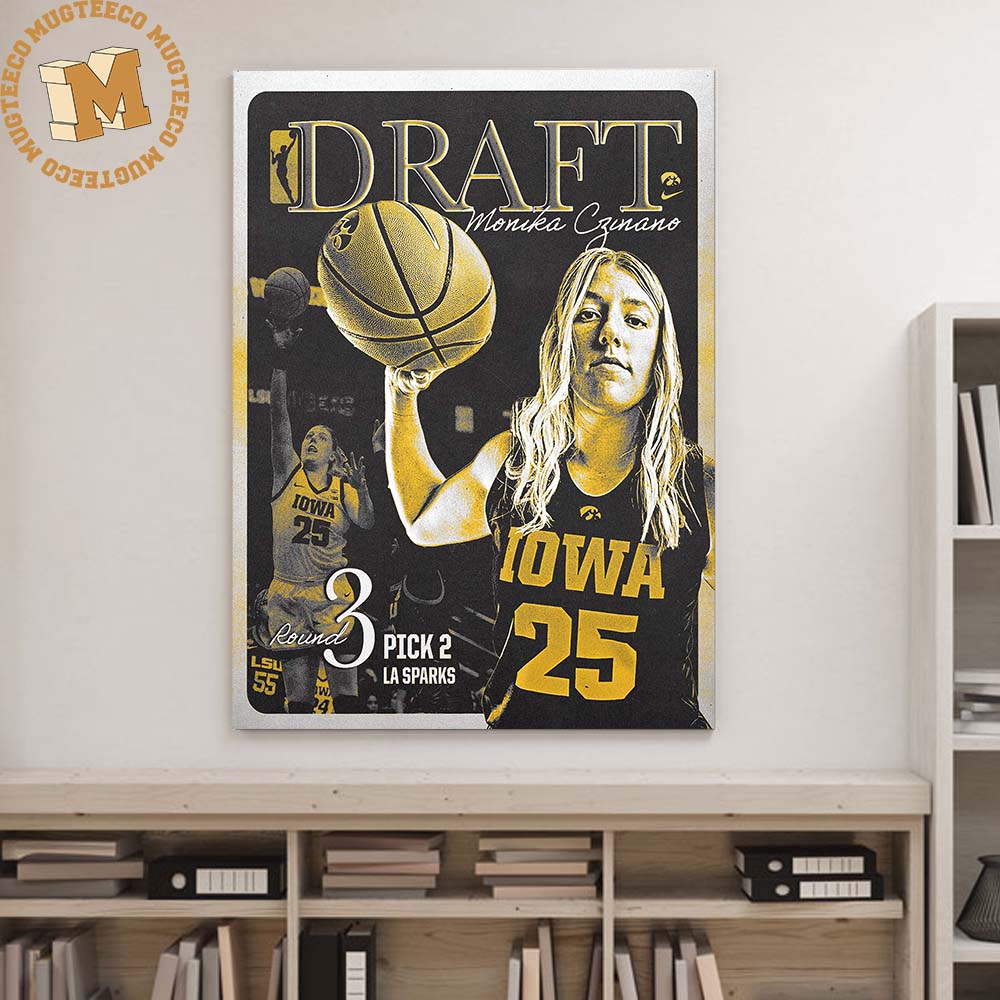 WNBA Draft 2023 LA Sparks Select Monika Czinano Round 3 Pick 2 Poster  Canvas - Mugteeco