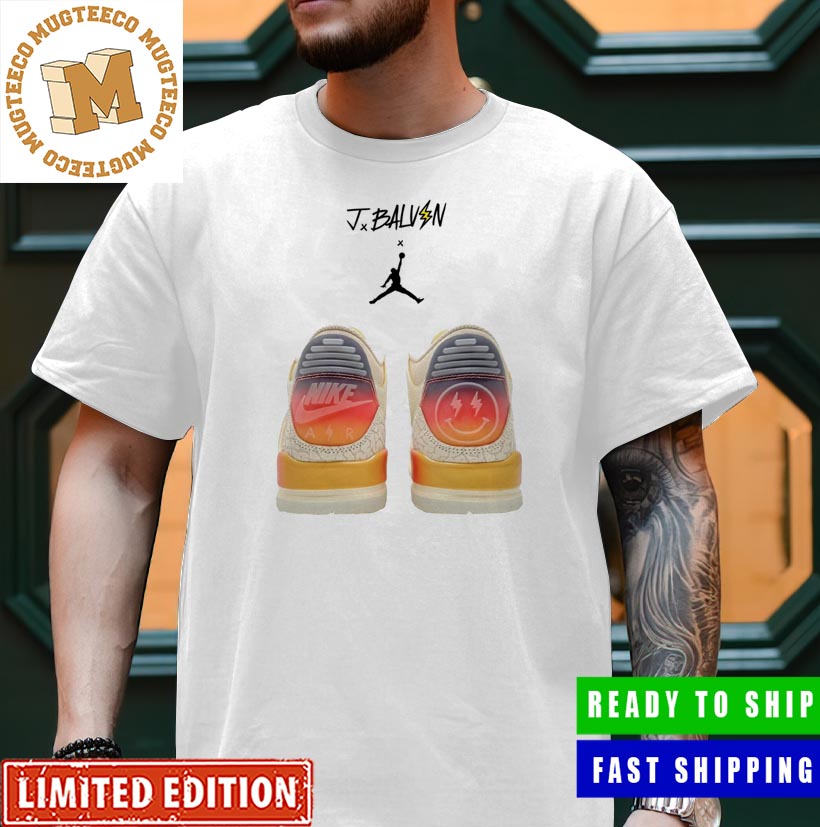 J Balvin x Air Jordan 3 Butt Colorful Radiant Sneaker Style T-Shirt -  Mugteeco