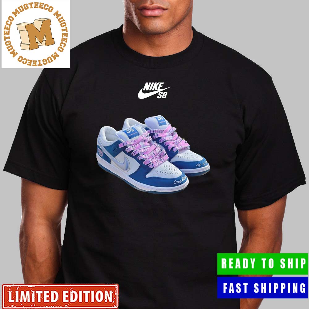 BornxRaised × Nike SB Dunk Low Pro QS One Block At a Time Sneaker Style T- Shirt - Mugteeco