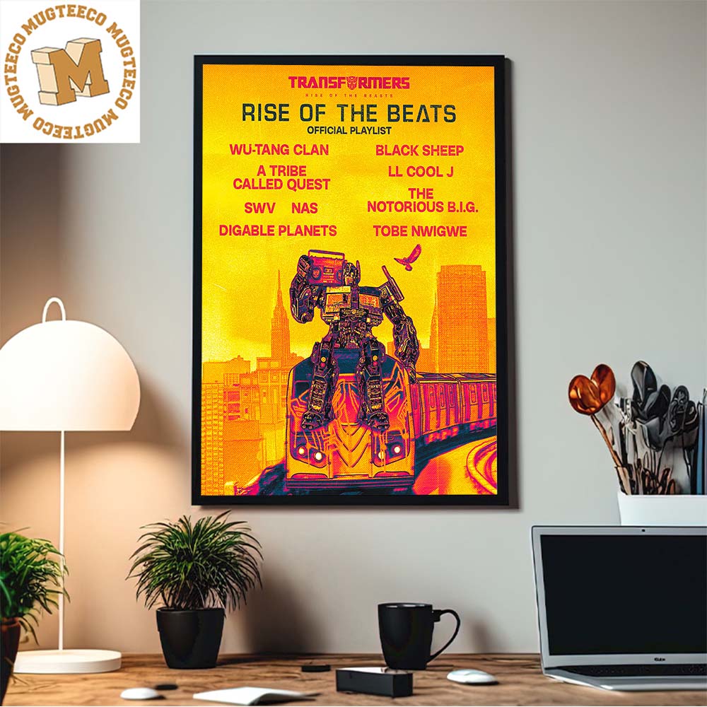 halvø Remission Lav en seng Transformers Rise Of The Beats Official Playlist 90s Hip Hop Home Decor  Poster Canvas - Mugteeco