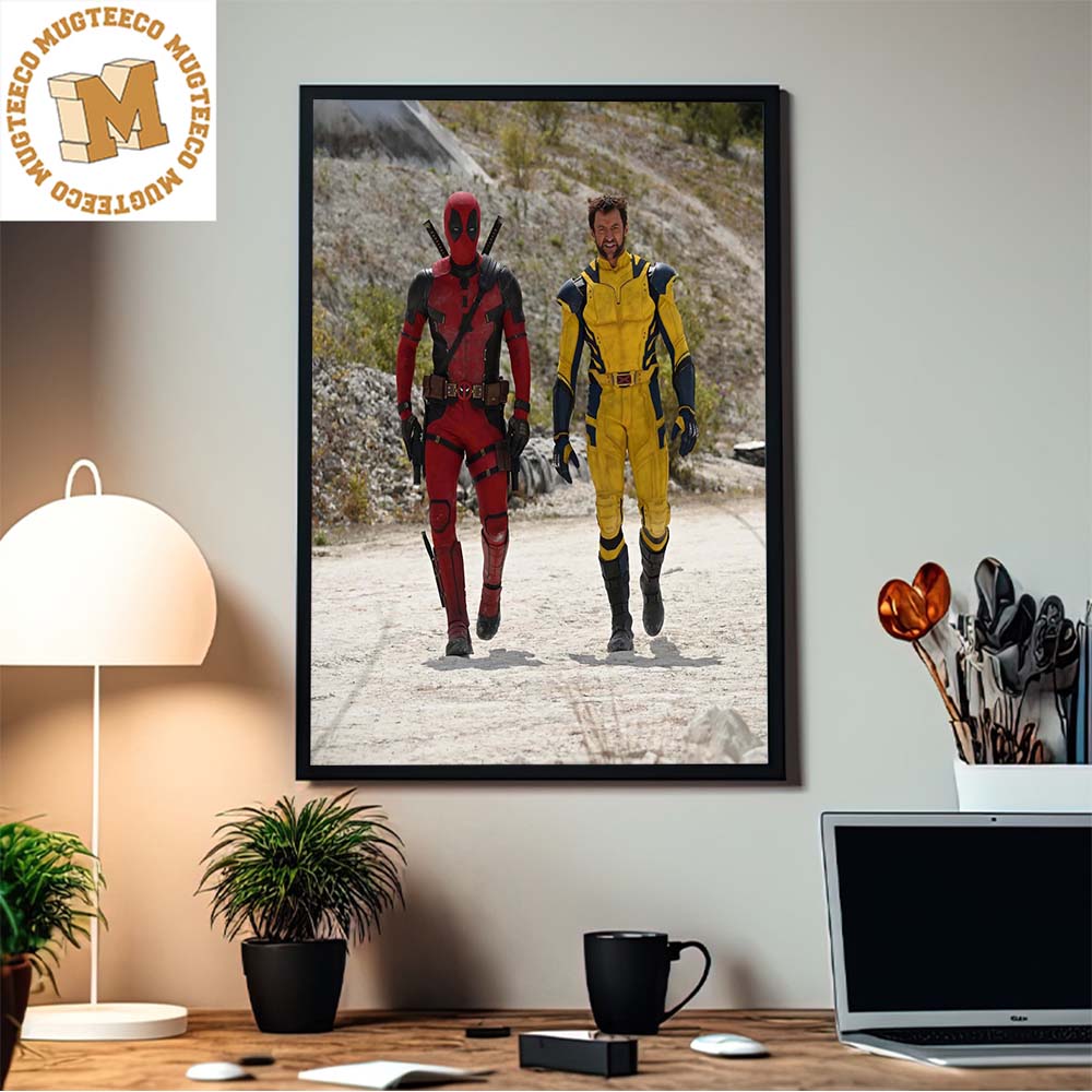 Quadro Decorativo Deadpool 3 Logan Wolverine Poster 33x43cm