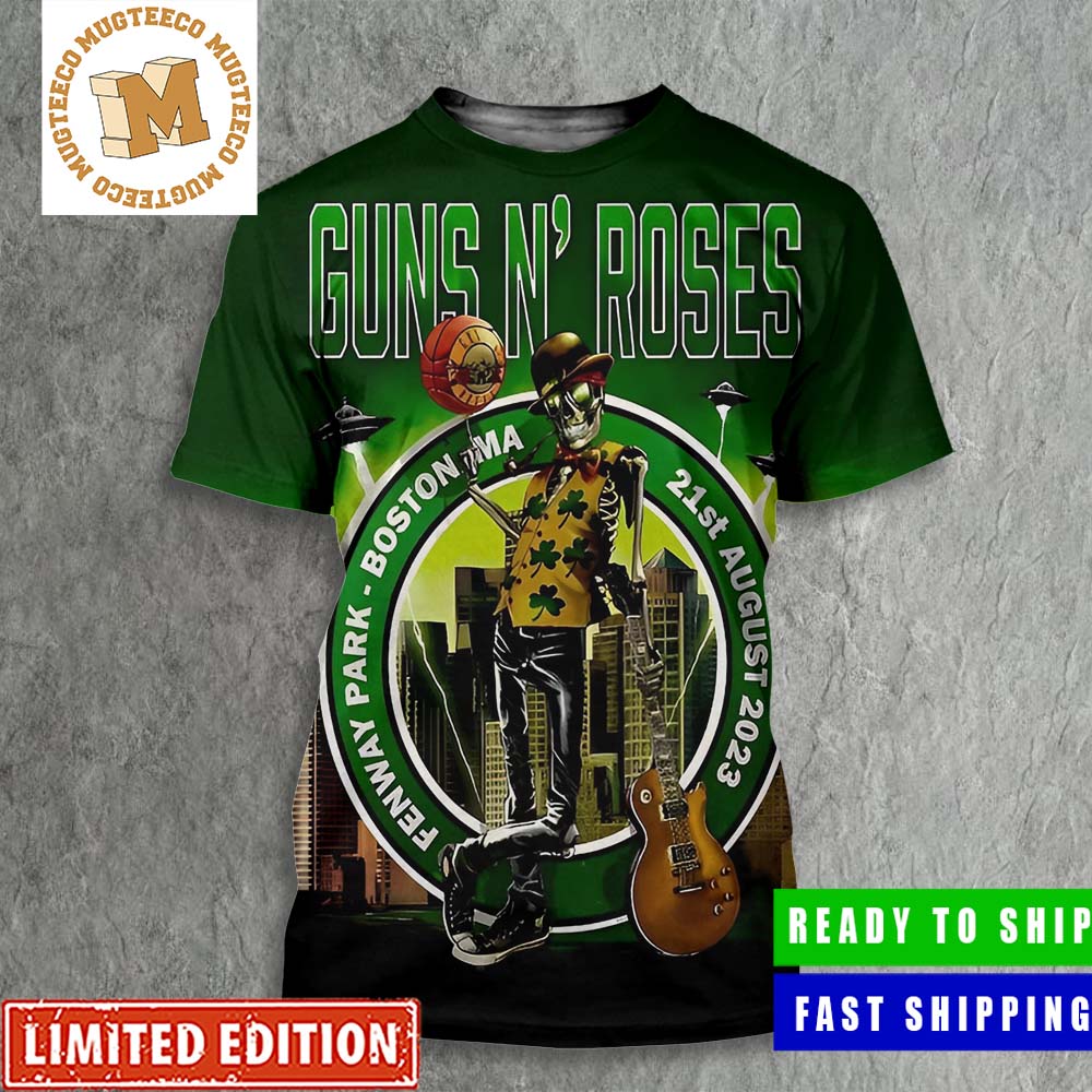 Guns N Roses North America Tour Fenway Park Boston MA 21st August 2023 All  Over Print Shirt - Mugteeco