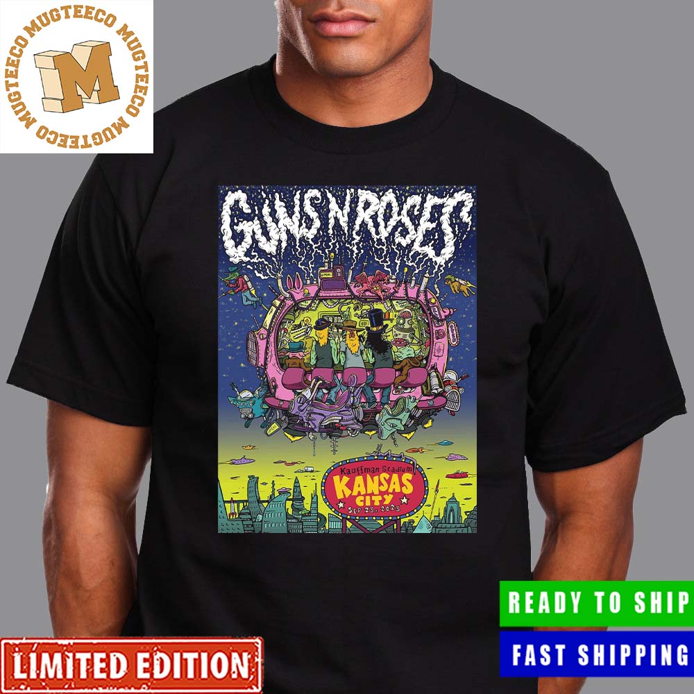 Official guns n' roses sept 23 2023 kauffman stadium Kansas city mo poster  shirt, hoodie, sweatshirt for men and women