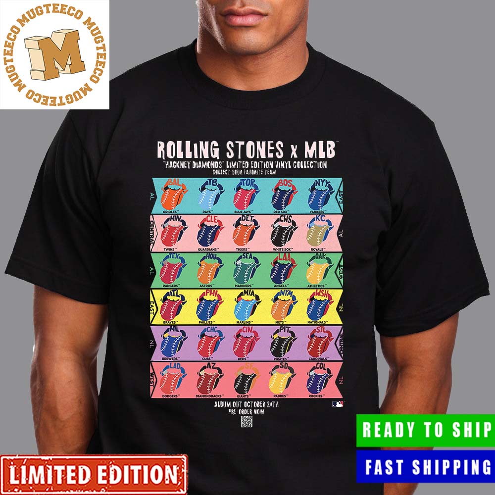 The Rolling Stones x Houston Astros Vinyl MLB Hackney Diamonds Limited  Edition Unisex T-Shirt - Mugteeco