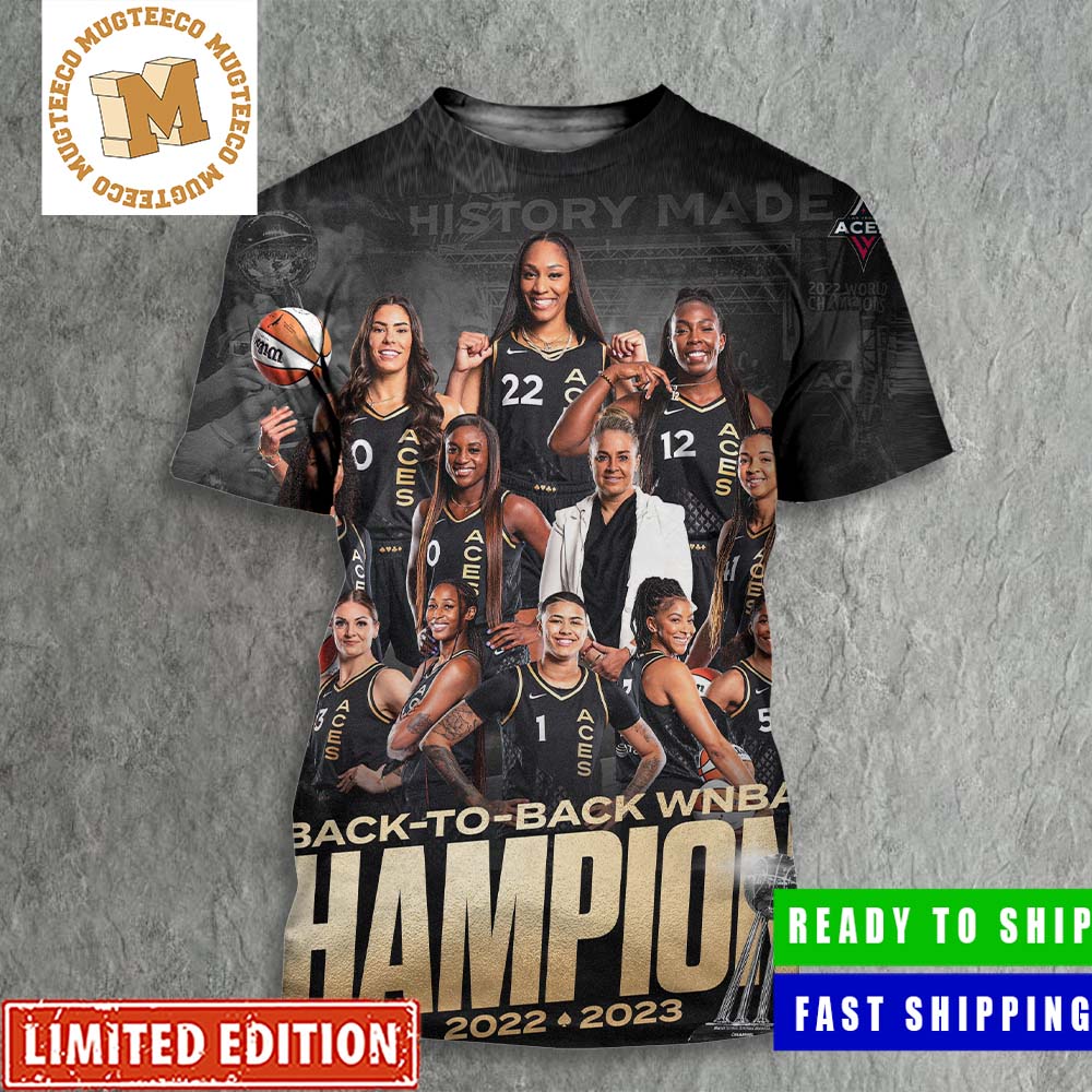 Back To Back 2022 2023 WNBA Champions Are Las Vegas Aces Classic T