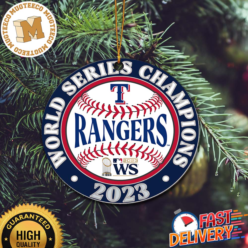 Texas Rangers 2023 World Series Champions Baseball Ceramic Christmas