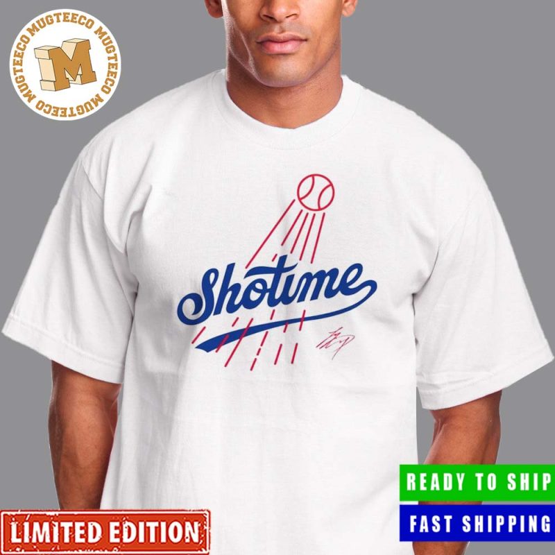 Shohei Ohtani Shotime Los Angeles Dodgers Mlb Logo Unisex T Shirt