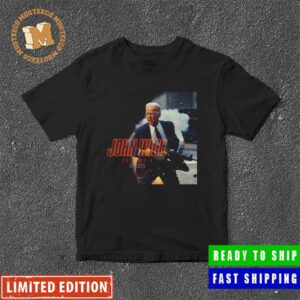 Joe Biden Holding A Gun Action Movie John Wick Chaper 4 Funny Classic T-Shirt