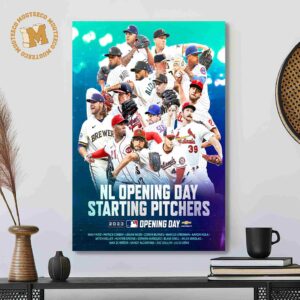 MLB 2023 NL Opening Day Staring Pitchers Decor Poster Canvas