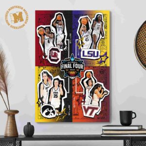 NCAA March Madness 2023  Women’s Final Four Dallas Basketball Team Decor Poster Canvas
