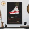 Nike Air Max Day Anniversary All The Signarture Air Max On Feet In Red Background Decor Poster Canvas