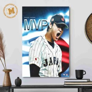 Shohei Ohtani MVP Japan Team World Baseball Classic 2023 Champions Decor Poster Canvas