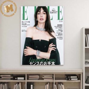 Anne Hathaway Elle Japan Covers Wall Decor Poster Canvas