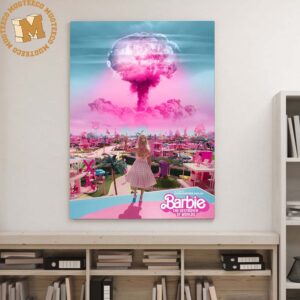 Barbie Movie x Oppenheimer The Destroyer Of Worlds Combination Poster Release The Same Day Wall Decor Poster Canvas