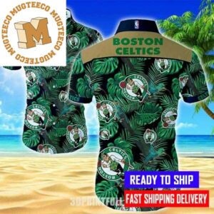 Boston Celtics 2022 Eastern Conference Champions Logo Tropical Hawaiian Shirt
