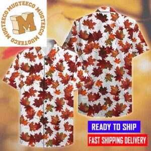 Brad Pitt Fight Club Red Maple Leaves Hawaiian Shirt