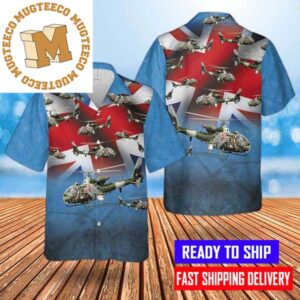 Bristish Army Arospatiale Gazelle Bristish Flag Hawaiian Shirt