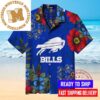 Buffalo Bills Coconut Tree Pattern White And Blue Hawaiian Shirt