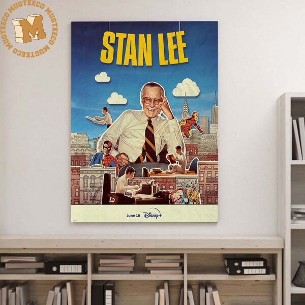 Celebrate 100 years of Stan Lee June 16 Disney Plus Gift For Fans Home Decor Poster Canvas