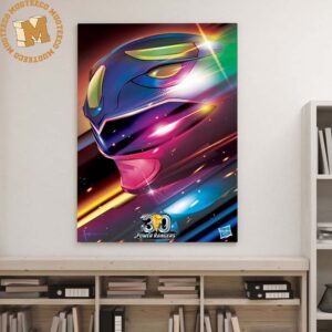 Celebrate the 30th anniversary of Mighty Morphin Power Rangers Blue Ranger Home Decor Poster Canvas