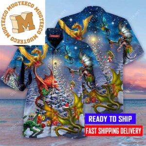 Christmas Dragon Family Reunion Mystic Hawaiian Shirt