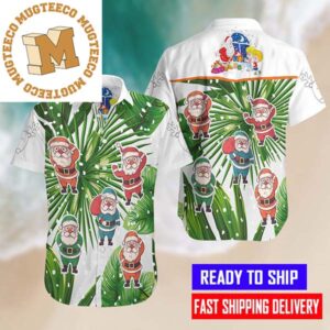 Christmas Funny Santa Summer Beach Hawaiian Shirt