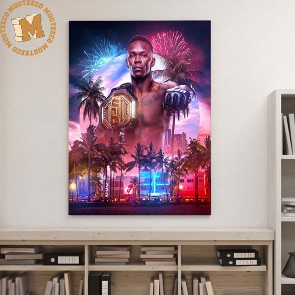 Congrats Adesanya Reclaims The UFC 287 Middleweight Crown 2023 Wall Decor Poster Canvas