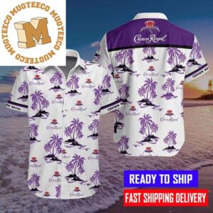 Crown Royal Palm Tree Whiskey Brand Hawaiian Shirt
