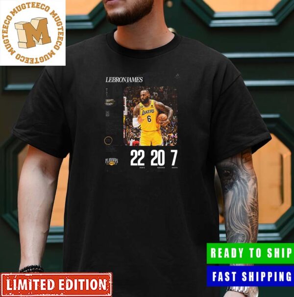 LeBron James Playoffs OLDEST Player In NBA History To Do A 20-20 Game Premium Unisex T-Shirt