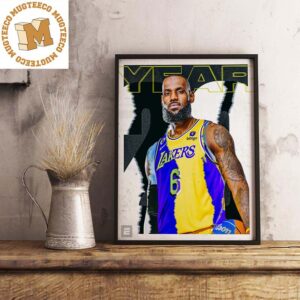 LeBron James The Oldest Player Ever With A 20-point 20 Rebound Game Decorations Poster Canvas