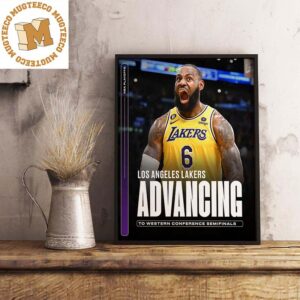 Los Angeles Lakers Advancing To Western Conference Semifinals NBA Playoffs Decorations Poster Canvas