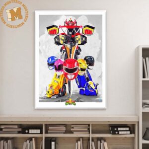 Mighty Morphin Power Rangers 30th Anniversary Grey Smoke Background Limited Edition Poster
