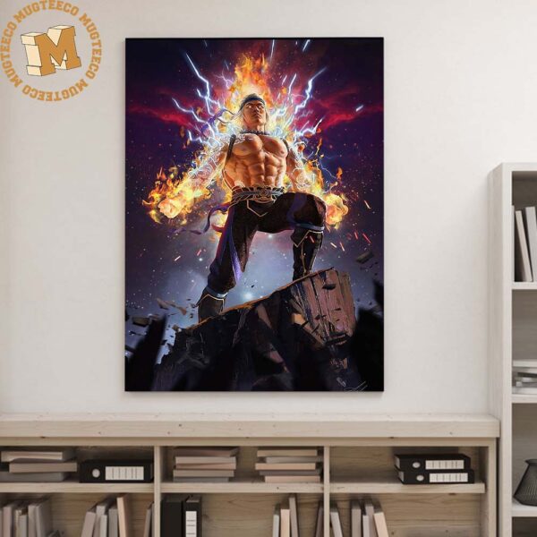 Mortal Kombat Liu Kang Thunder And Fire God Video Game Artwork Home Decor Poster Canvas