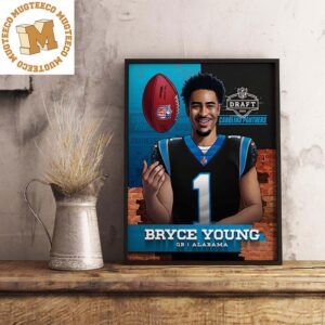 NFL Draft 2023 Pick 1 Bryce Young Alabama To Carolina Panthers Wall Decor Poster Canvas