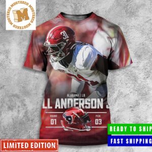 NFL Draft 2023 Round 1 Pick 3 Will Anderson Jr Alabama To Houston Texans Unisex T-Shirt