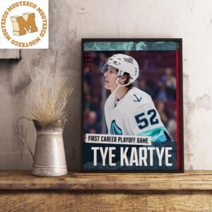 NHL Seattle Kraken Tye Kartye First Career Playoff Game Home Decor Poster Canvas