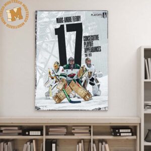 Stanley Cup Playoffs 2023 Marc-Andre Fleury 17 Consecutive Playoff Appearances 2017-2023 Decorations Poster Canvas