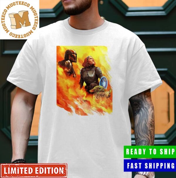 Star Wars The Mandalorian Grogu Din Djarin and Bo-Katan Vintage T-Shirt