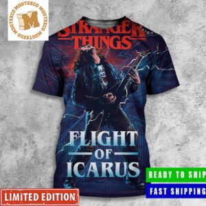 Stranger Things Eddie Munson Flight Of Icarus Prequel Book Guitar Scene All Over Print Shirt