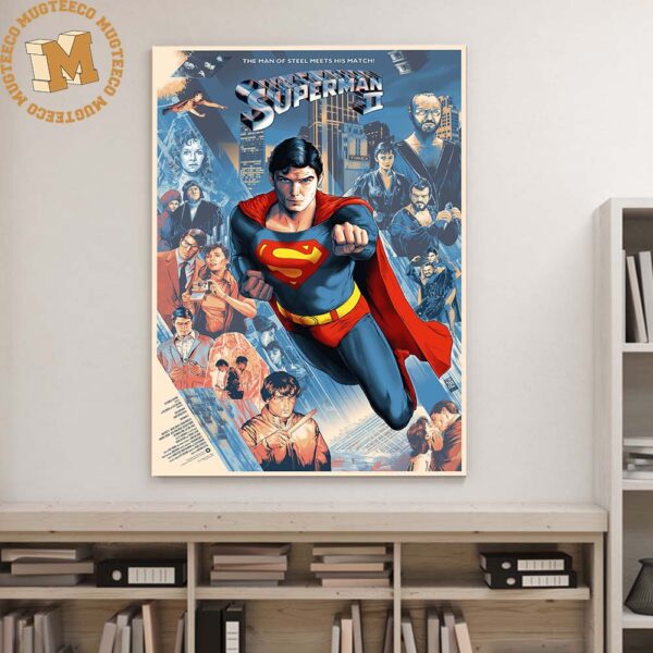 Superman Anniversary 85 Years The Man Of Steel Meets His Match Gift For Fans Decor Poster Canvas