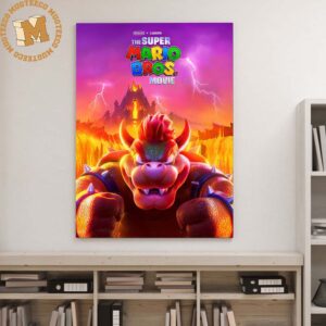 The Super Mario Bros Movie 2023 Bowser Decor Poster Canvas