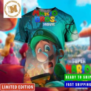 The Super Mario Bros Movie 2023 Luigi All Over Print T-Shirt