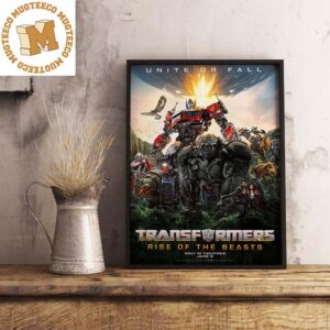 Transformers Rise Of The Beasts Official Poster Unite Or Fall Decorations Poster Canvas
