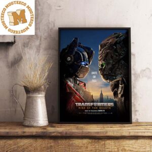 Transformers Rise Of The Beasts Optimus Prime And Optimus Primal Unite Or Fall Decorations Poster Canvas