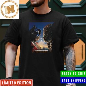 Transformers Rise Of The Beasts Optimus Prime And Optimus Primal Unite Or Fall Official Unisex T-Shirt