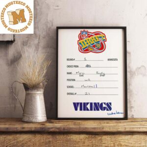 Vintage NFL Draft Card Moss Randy Viking From Draft Picks To Legends Vintage Home Decor Poster Canvas